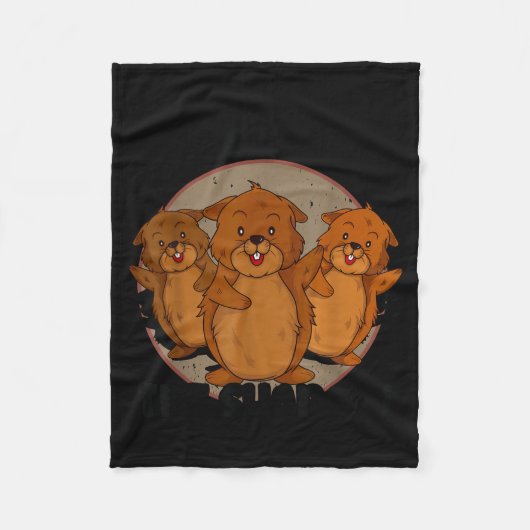 Team Shadow Crew Groundhog Day Respecteer De Schad Fleece Deken (Voorkant)