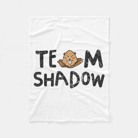 Team Shadow Grappige Groundhog Day 2024 Fleece Deken (Voorkant)
