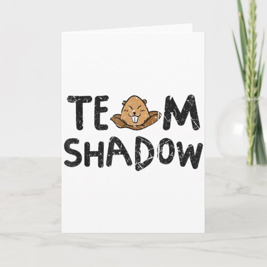 Team Shadow Grappige Groundhog Day 2024 Kaart (Voorkant)