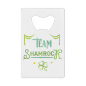 Team Shamrock Creditkaart Flessenopener (Voorkant)