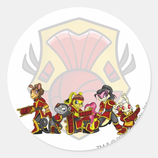 Team Shenkuu Group Ronde Sticker (Voorkant)