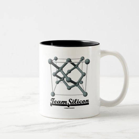 Team Silicon Silicium Eenheidscelstructuur Tweekleurige Koffiemok (Rechts)
