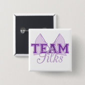 Team Silks Paars Vierkante Button 5,1 Cm (Voorkant /achterkant)