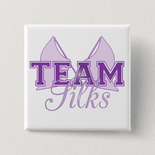 Team Silks Paars Vierkante Button 5,1 Cm (Voorkant)