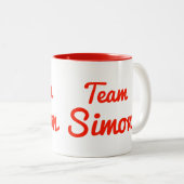 Team Simon Tweekleurige Koffiemok (Voorkant rechts)