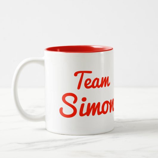 Team Simon Tweekleurige Koffiemok (Links)