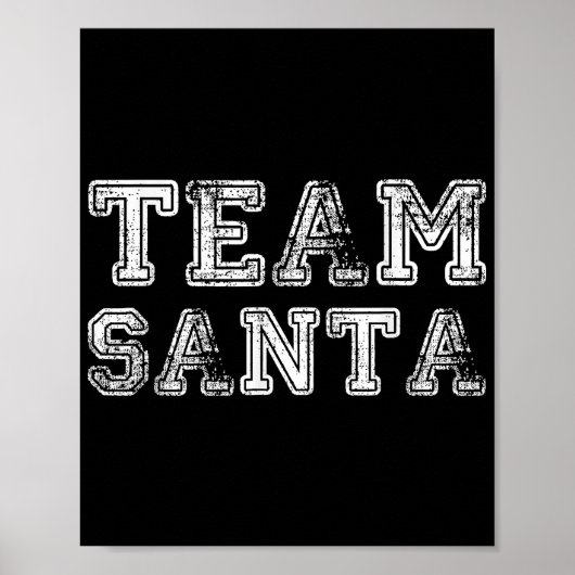 Team Sinterklaas Funny Kerstmis Poster (Voorkant)