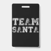 Team Sinterklaas Grappige Kerstmis Badge (Achterkant)