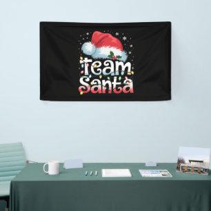 Team Sinterklaas Kerst Familie Matching Pyjama  Spandoek