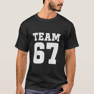 Team Six Seven 6 7 Meme Grappige Aura 67 T-shirt V