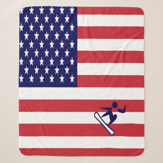 Team Snowboard Verenigde Staten Sherpa Deken (Voorkant)