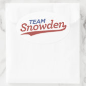 Team Snowden Script Ovale Sticker (Tas)