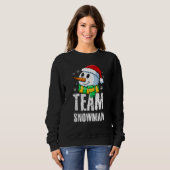 Team Snowman Christmas Holiday Season Winter Snowm Trui (Voorkant volledig)