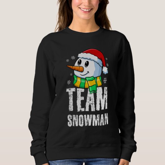 Team Snowman Christmas Holiday Season Winter Snowm Trui (Voorkant)