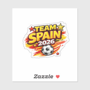 TEAM SPANJE 2026 Fan    Patriottisch Spanje Voetba Sticker