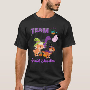 Team SPED Dinosaur Halloween Witch SPED Squad Kind T-shirt