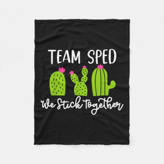 Team Sped We Stick Together Teacher Teaching Men W Fleece Deken (Voorkant)