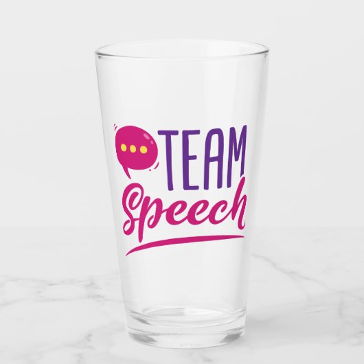 Team Speech SLP Taal Patholoog Pathologie Glas (Voorkant)