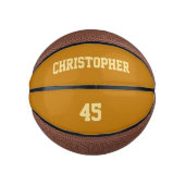 Team Speler Club Naam Nummer Persoonlijke Monogram Basketbal (Voorkant)