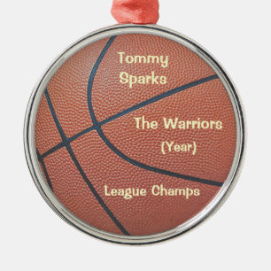 Team Spirit_Basketball texture_Hoops Lovers' award Metalen Ornament