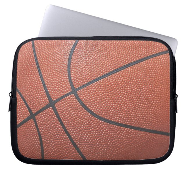 Team Spirit_Basketball textuur look_Hoop het omhoo Laptop Sleeve (Voorkant)