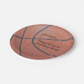 Team Spirit_Basketball textuur look_Hoops Dreams Papieren Bordje (Gekanteld)