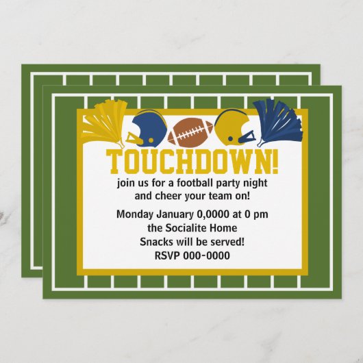 Team Spirit-Football Kaart (Voorkant / Achterkant)