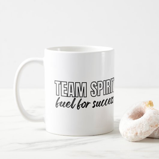 Team Spirit Inspirerend Quote Zakelijk personeel Koffiemok (Met donut)