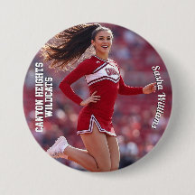 Team Spirit Photo Button Pin - Lichte tekst