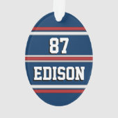 Team Spirit Red White en Blue Ornament (achterkant)