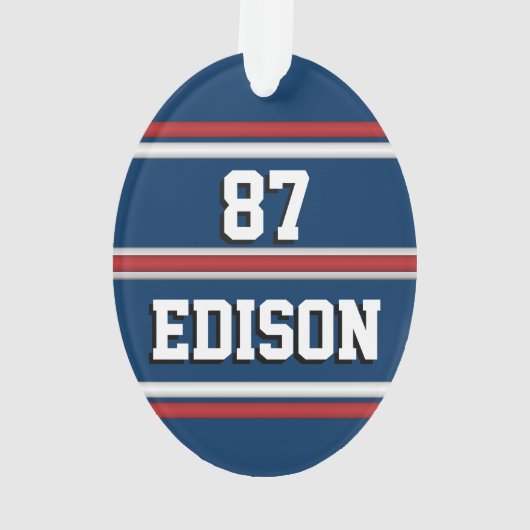 Team Spirit Red White en Blue Ornament (achterkant)
