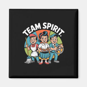 Team Spirit Terug naar school Retro Positieve werk Magneet