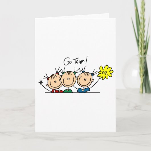 Team Sport Cheerleading Tshirts en geschenken Kaart (Voorkant)