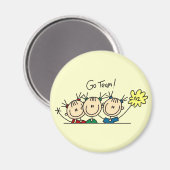 Team Sport Cheerleading Tshirts en geschenken Magneet (Voorkant / Achterkant)