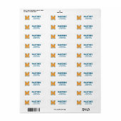 Team Sport Colors Address Etiket (Full Sheet)