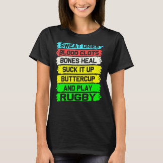 Team Sport Game Play Rugby Football Sweat Quote T-shirt