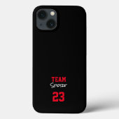 Team Sport Player Nummer school Colour Varsity Case-Mate iPhone Case (Achterkant)