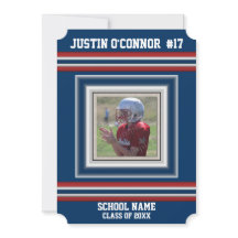 Team Sport Strepen Foto Afstudeer Uitnodiging