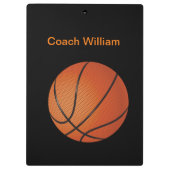 Team Sportmonogram Basketball-klemborden Klembord (Achterkant)