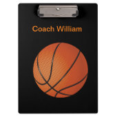 Team Sportmonogram Basketball-klemborden Klembord (Voorkant)