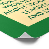 Team Sports Baseball Uw foto en tekst Poster (Hoek)