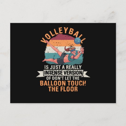 Team sports fan volleyball briefkaart (Voorkant)