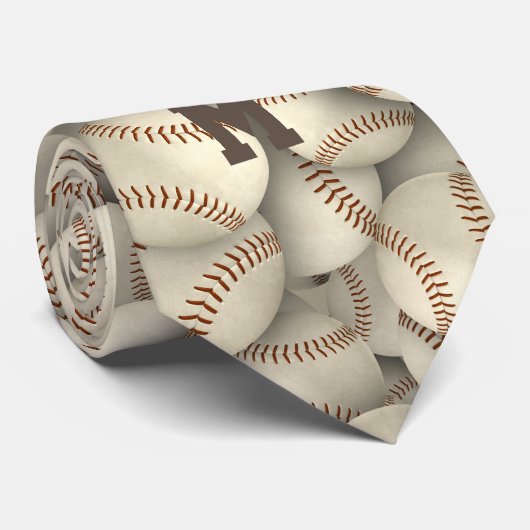 Team Sports Monogrammed Honkbal Softbal Stropdas (Opgerold)