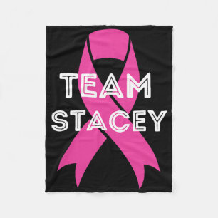 Team Stacey gepersonaliseerde borstkanker bewustzi Fleece Deken