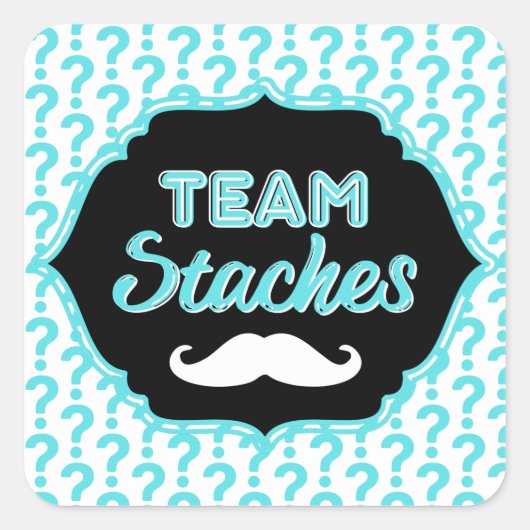 TEAM Staches Blue Gender onthullen Sticker (Voorkant)