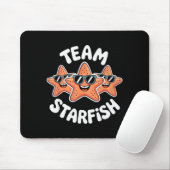 Team Starfish Cool Sungles Ocean Cartoon Crew Funn Muismat (Met muis)
