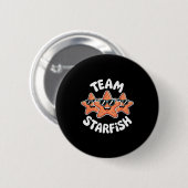 Team Starfish Cool Sungles Ocean Cartoon Crew Funn Ronde Button 5,7 Cm (Voorkant /achterkant)