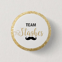 Team Stashes Geslacht onthullen Baby shower Favor Ronde Button 3,2 Cm