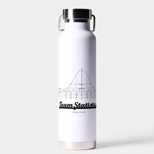 Team Statistieken Bell Curve normale verdeling Waterfles (Voorkant)