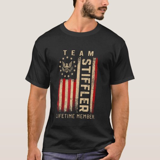 Team STIFFLER Lifetime Member American Flag T-shirt (Voorkant)